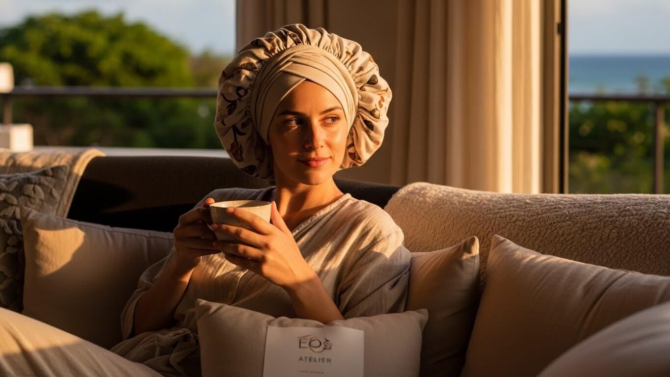 Bonnet turban – chic protection for busy days and self-care nights – Atelier de Méa blog